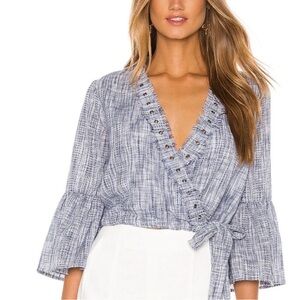 Tularosa Revolve Estelle Cotton Top in Deep Blue Size S